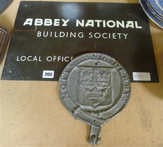 Abbey National lead sign